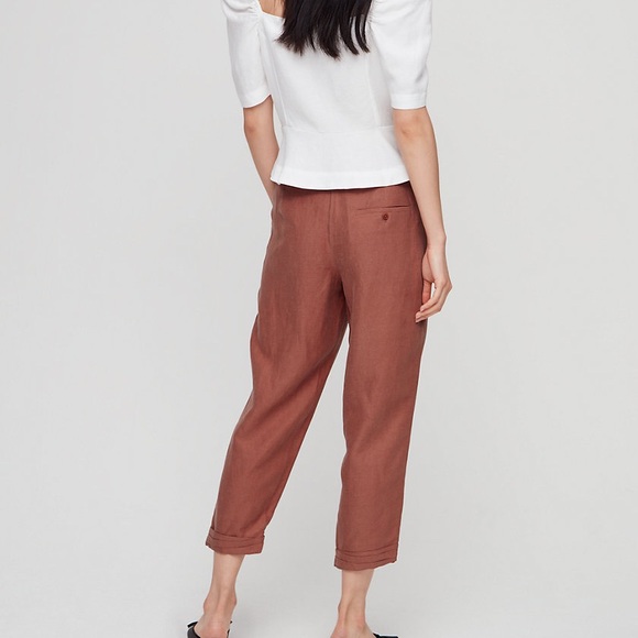 Aritzia wilfred allant rust pant sz 2 worn once - Picture 7 of 8